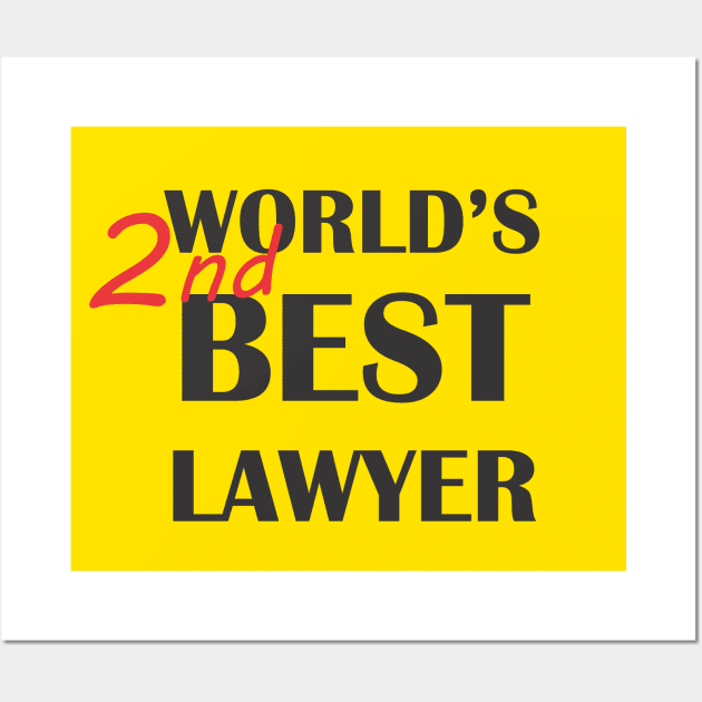 World's 2nd Best Lawyer Wall Art by cxtnd